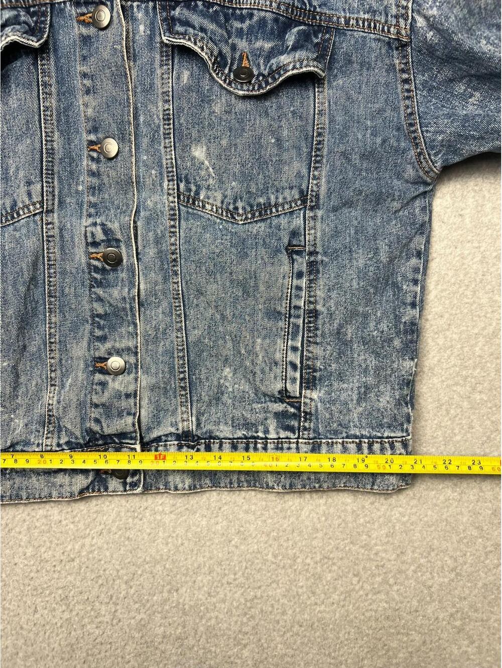 Vintage Rolling Stones Stone Wash Cotton Denim Jacket XL Band Rock Music USA - Picture 8 of 9